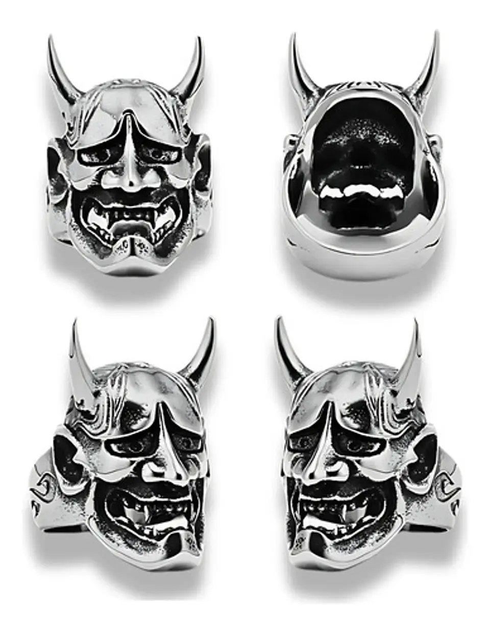 Anillo Para Hombre Y Mujer Forma Cabeza Prajna Genji Bushido 2