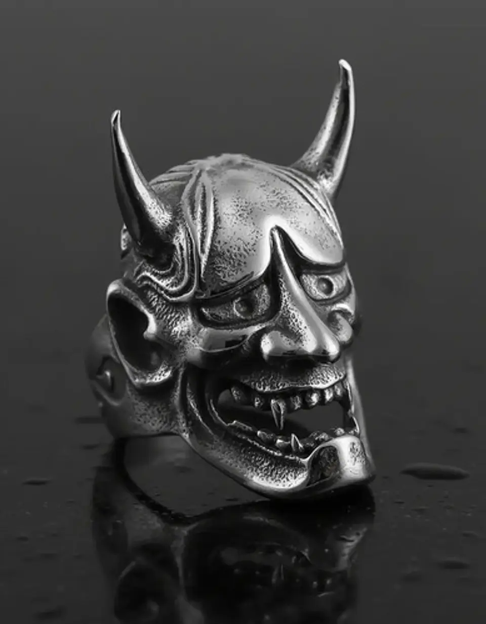 Anillo Para Hombre Y Mujer Forma Cabeza Prajna Genji Bushido 5
