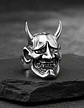 Anillo Para Hombre Y Mujer Forma Cabeza Prajna Genji Bushido - Miniatura 6