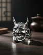 Anillo Para Hombre Y Mujer Forma Cabeza Prajna Genji Bushido - Miniatura 7