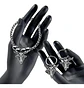 Set Joyería Para Hombre Mujer Con Cabeza De Cabra Pentagrama Plateado - Miniatura 2