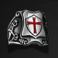 Anillo Para Hombre Con Escudo Cruz Caballeros Templarios - Miniatura 3