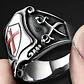 Anillo Para Hombre Con Escudo Cruz Caballeros Templarios - Miniatura 4