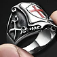 Anillo Para Hombre Con Escudo Cruz Caballeros Templarios - Miniatura 6