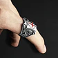 Anillo Para Hombre Con Escudo Cruz Caballeros Templarios - Miniatura 8