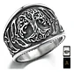 Anillo Para Hombre Amuleto Vikingo Árbol De Vida Yggdrasil - Miniatura 1