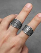 Anillo Para Hombre Amuleto Vikingo Árbol De Vida Yggdrasil - Miniatura 7