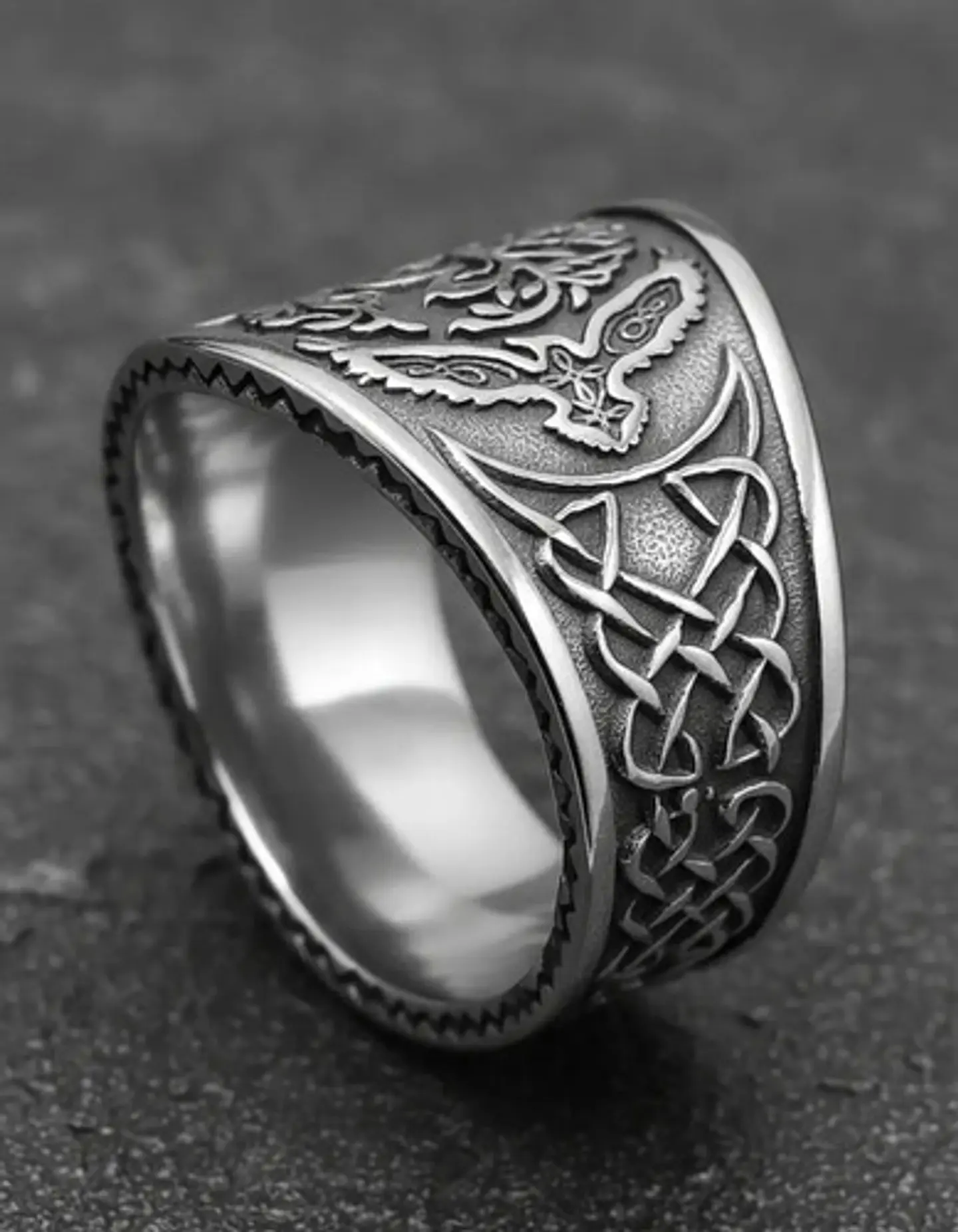 Anillo Para Hombre Amuleto Vikingo Árbol De Vida Yggdrasil 8