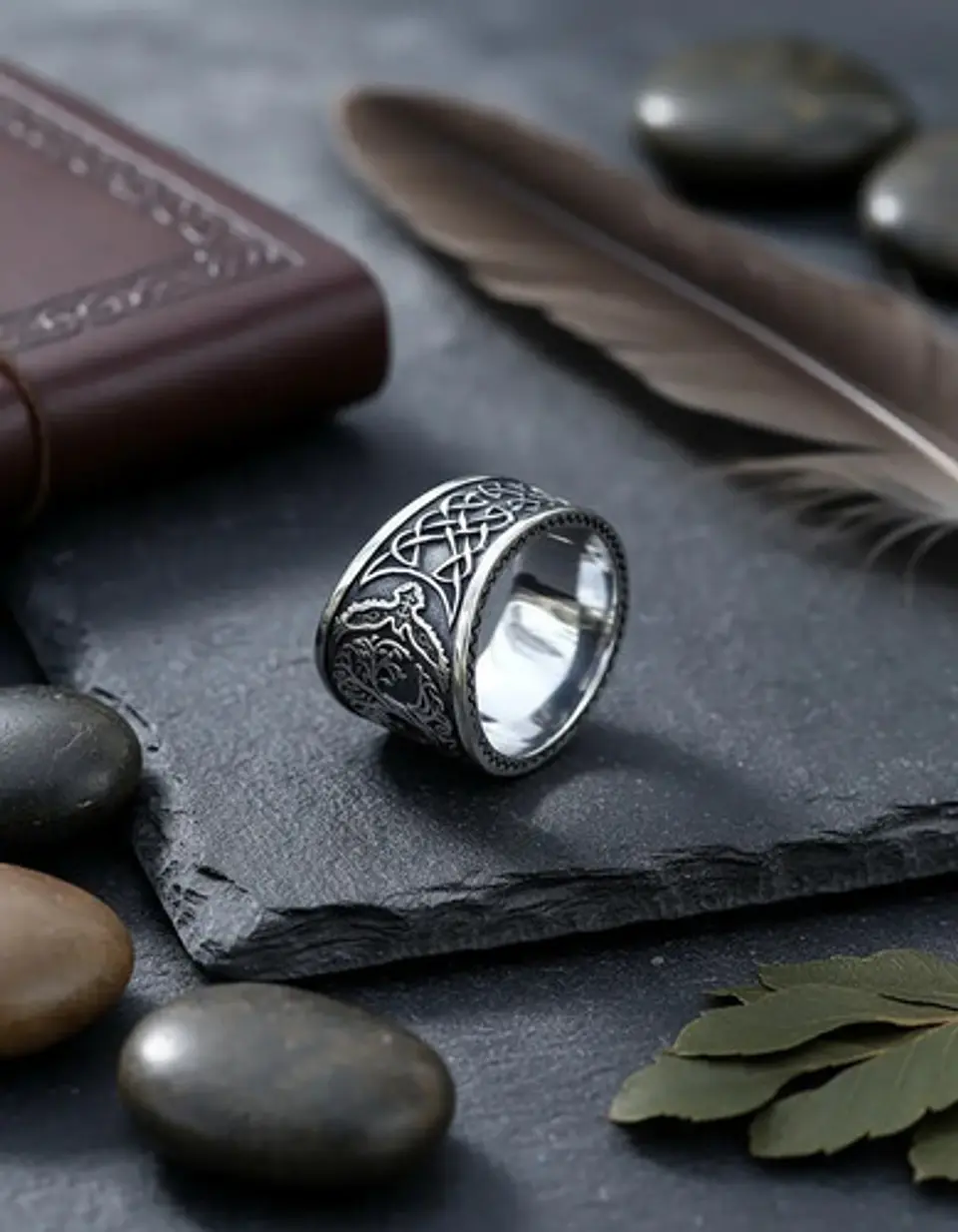 Anillo Para Hombre Amuleto Vikingo Árbol De Vida Yggdrasil 9