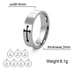 Anillo Con Cruz 8mm Para Hombre Y Mujer De Acero Color Plata - Miniatura 2