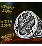 Anillo Para Hombre Con Águila Bicéfala Color Plata En Acero - Miniatura 2