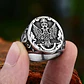 Anillo Para Hombre Con Águila Bicéfala Color Plata En Acero - Miniatura 4