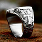 Anillo Para Hombre Con Águila Bicéfala Color Plata En Acero - Miniatura 5