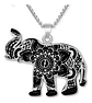 Set Collar Pendientes Pulsera Elefante Flor De Loto De Acero Plateado - Miniatura 4