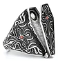 Gran Anillo Para Hombre Con Piedra Roja Estilo Punk Ataúd  - Miniatura 2