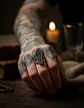 Gran Anillo Para Hombre Con Piedra Roja Estilo Punk Ataúd  - Miniatura 11