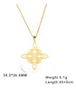 Collar Para Mujer Dije Celta Nudo De Brujas Color Oro Acero - Miniatura 2