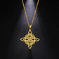 Collar Para Mujer Dije Celta Nudo De Brujas Color Oro Acero - Miniatura 3