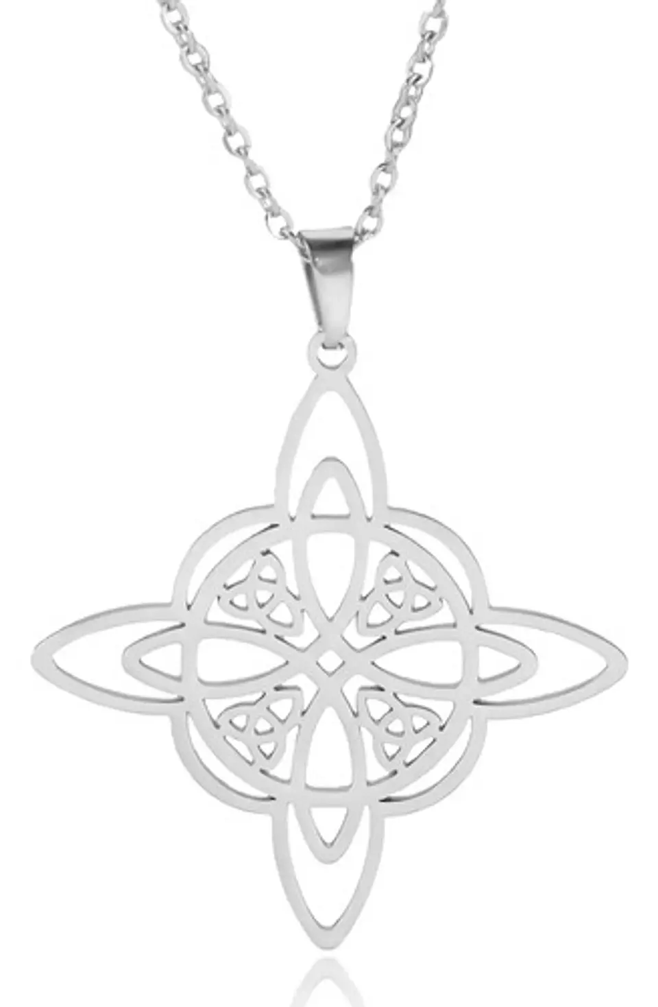 Collar Para Mujer Dije Celta Nudo De Brujas Color Oro Acero 8