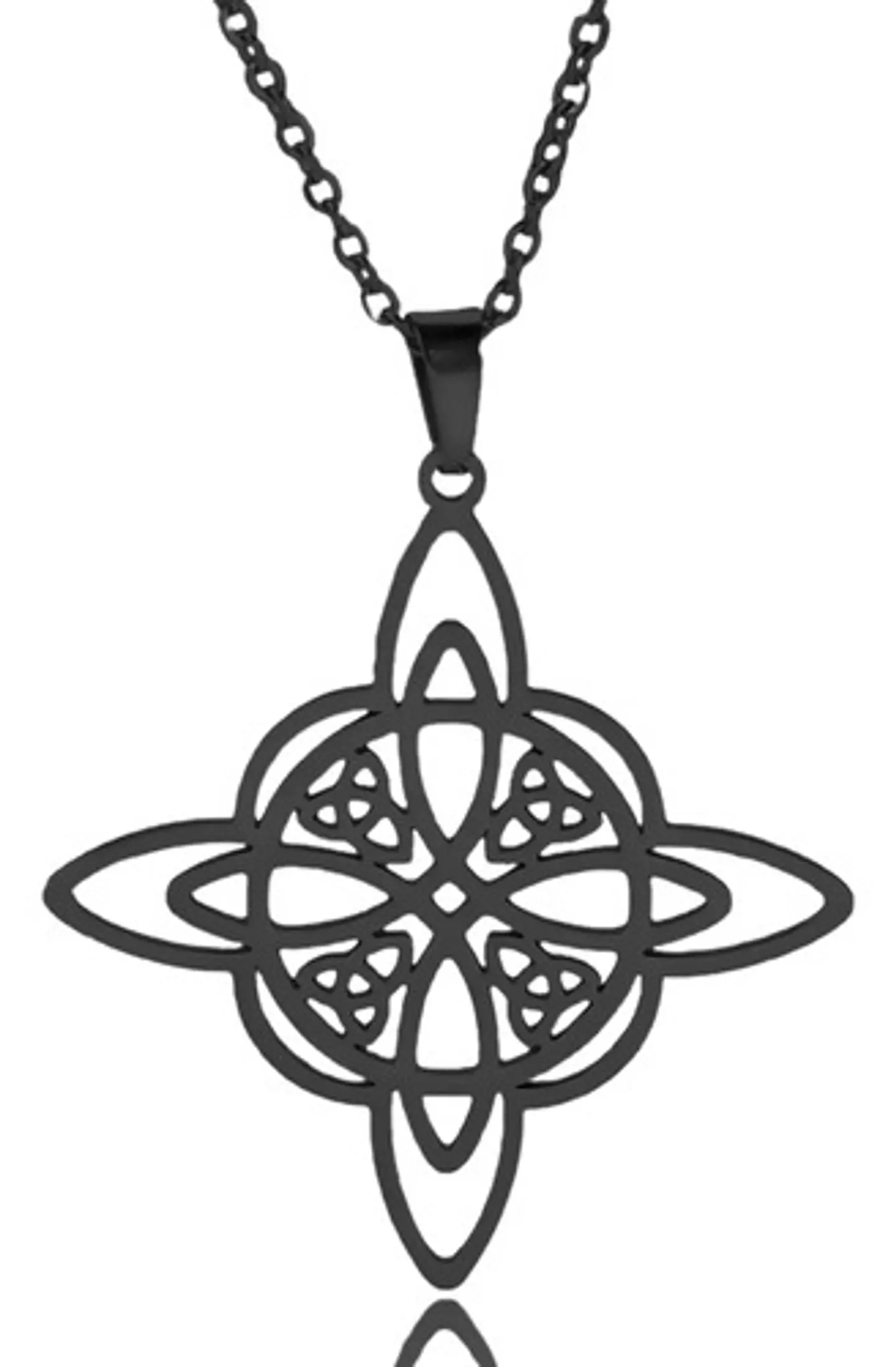 Collar Para Mujer Dije Celta Nudo De Brujas Color Oro Acero 15