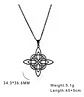 Collar Para Mujer Dije Celta Nudo De Brujas Color Oro Acero - Miniatura 16