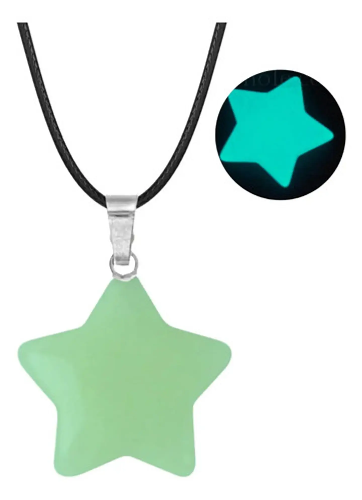 Collar Mujer Con Dije Cuarzo Estrella Brilla En La Oscuridad 17