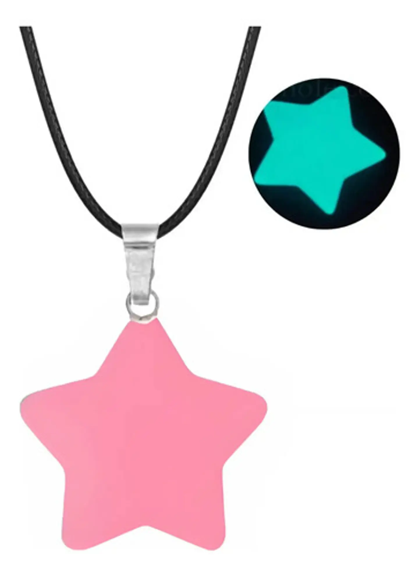 Collar Mujer Con Dije Cuarzo Estrella Brilla En La Oscuridad 43