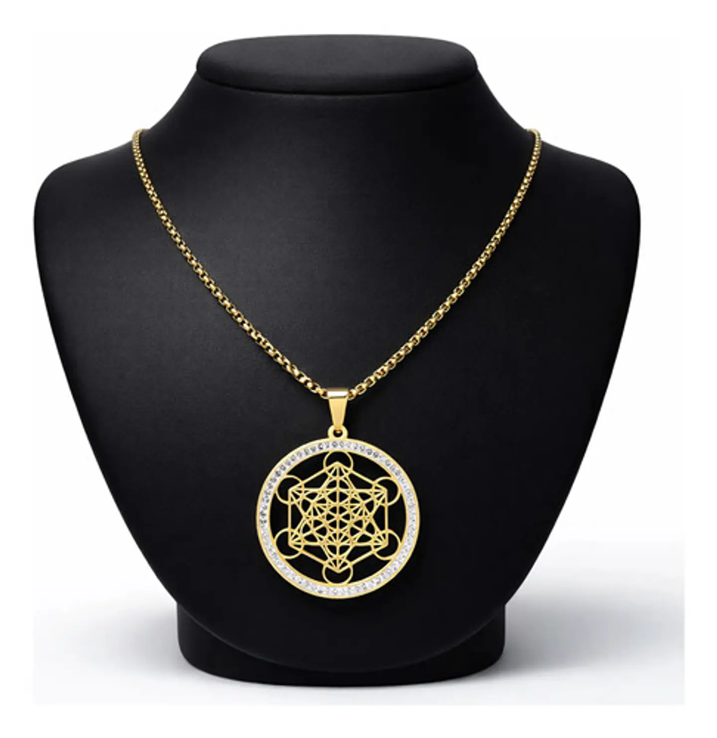 Collar Para Hombre Mujer Con Dije Metatron Geometría Sagrada 2