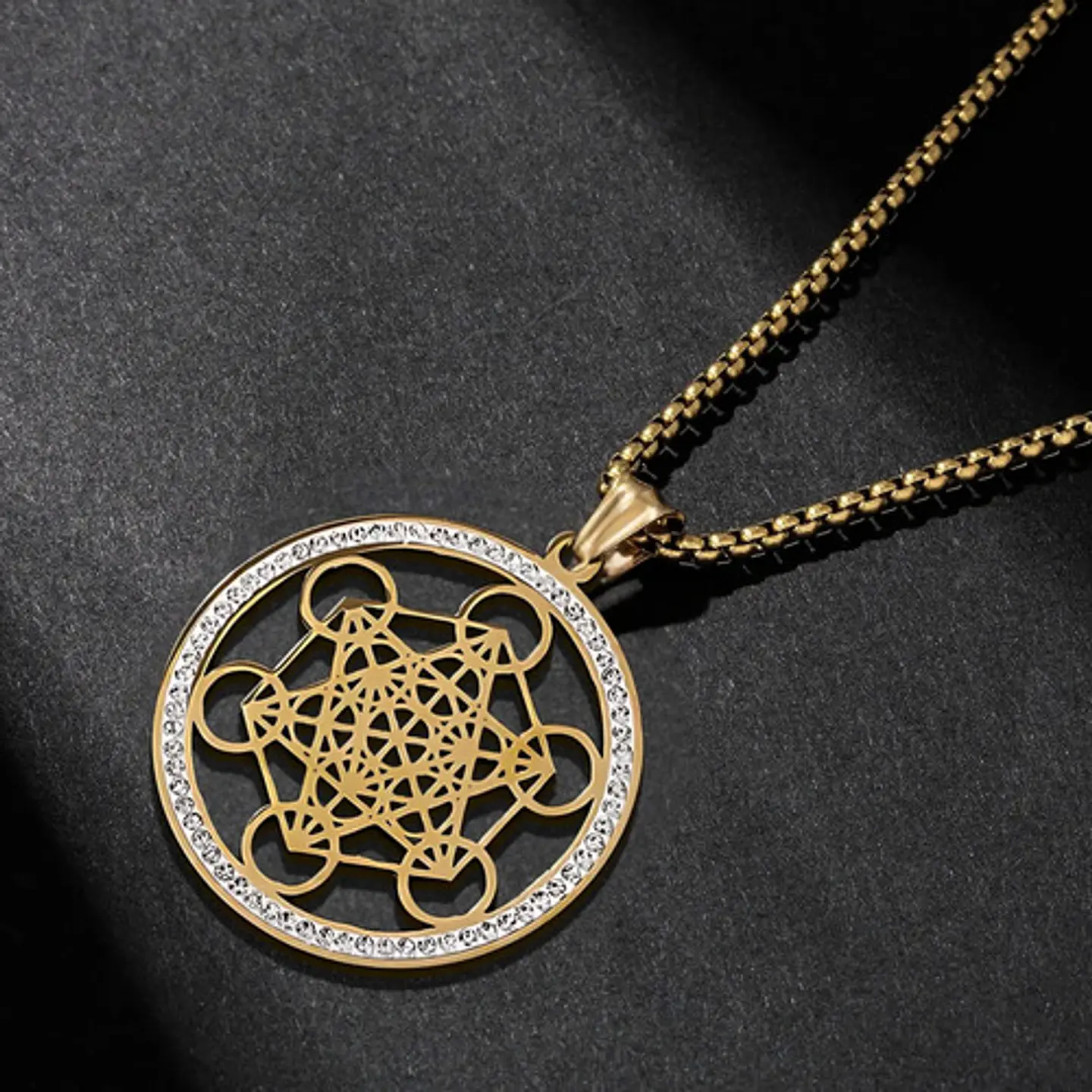 Collar Para Hombre Mujer Con Dije Metatron Geometría Sagrada 9