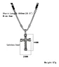 Collar Color Plata Cruz Piedras Acero Inoxidable Para Hombre - Miniatura 4