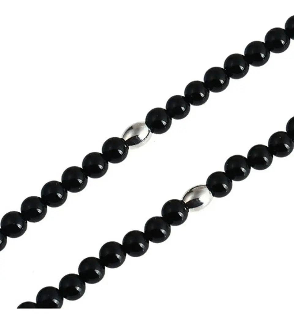 Collar Color Plata Cruz Piedras Acero Inoxidable Para Hombre 10
