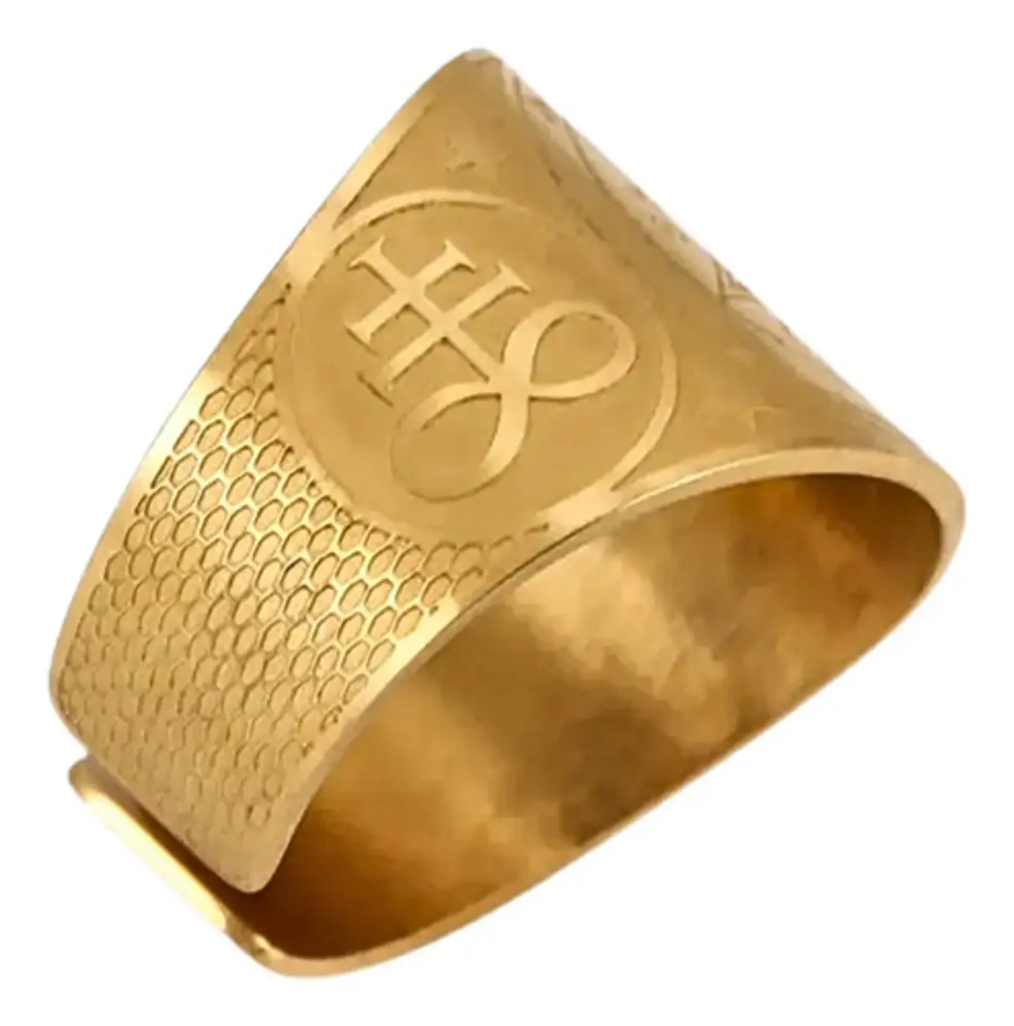 Anillo Hombre Y Mujer Con Sigil Pentagrama Baphomet Amuleto  3
