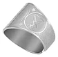 Anillo Hombre Y Mujer Con Sigil Pentagrama Baphomet Amuleto  - Miniatura 8