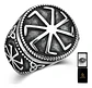 Anillo Amuleto Para Hombre Eslavos Kolovrot Vikingo De Acero - Miniatura 1