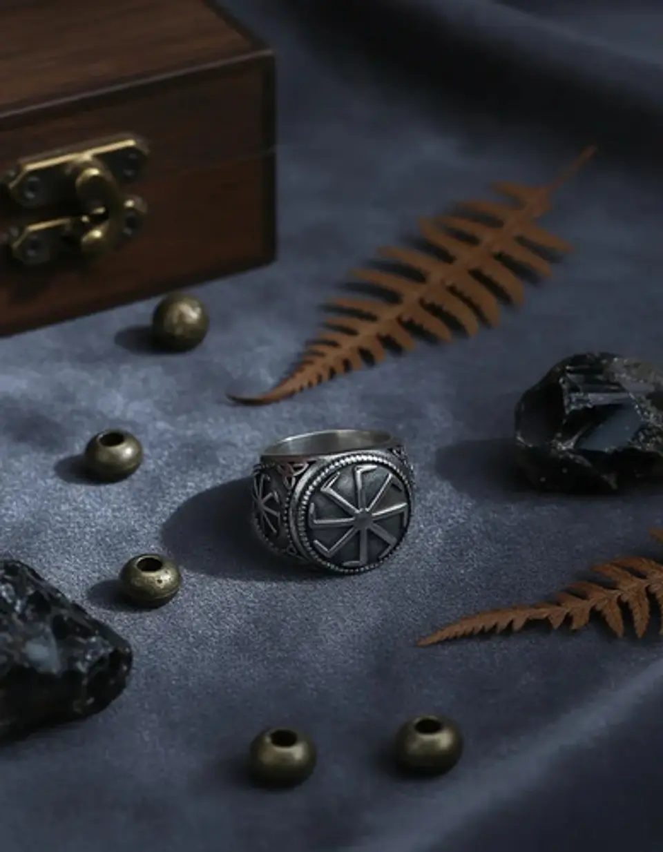 Anillo Amuleto Para Hombre Eslavos Kolovrot Vikingo De Acero 7