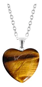 Collar Para Mujer Y Dije Piedra Ojo De Tigre Natural Corazón - Miniatura 14