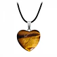 Collar Para Mujer Y Dije Piedra Ojo De Tigre Natural Corazón - Miniatura 25