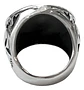 Anillo Motorista Para Hombre Con Cráneo De Acero Color Plata - Miniatura 2
