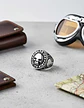 Anillo Motorista Para Hombre Con Cráneo De Acero Color Plata - Miniatura 6