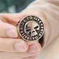 Anillo Motorista Para Hombre Con Cráneo De Acero Color Plata - Miniatura 8