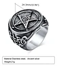 Gran Anillo Para Hombre Mujer Con Pentagrama Sigilo Lucifer - Miniatura 2
