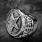 Gran Anillo Para Hombre Mujer Con Pentagrama Sigilo Lucifer - Miniatura 5