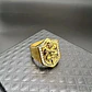 Anillo Lujoso Para Hombre Escudo Caballero Hip Hop Color Oro - Miniatura 6
