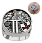 Anillo Para Hombre De Acero Caballero Templario Color Plata  - Miniatura 2