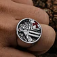Anillo Para Hombre De Acero Caballero Templario Color Plata  - Miniatura 4