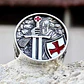 Anillo Para Hombre De Acero Caballero Templario Color Plata  - Miniatura 5