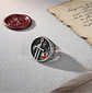 Anillo Para Hombre De Acero Caballero Templario Color Plata  - Miniatura 7