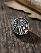 Anillo Para Hombre De Acero Caballero Templario Color Plata  - Miniatura 8