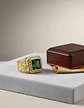 Anillo Mason Para Hombre Con Piedra Cz Color Oro De Acero - Miniatura 7