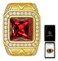 Anillo Mason Para Hombre Con Piedra Cz Color Oro De Acero - Miniatura 11